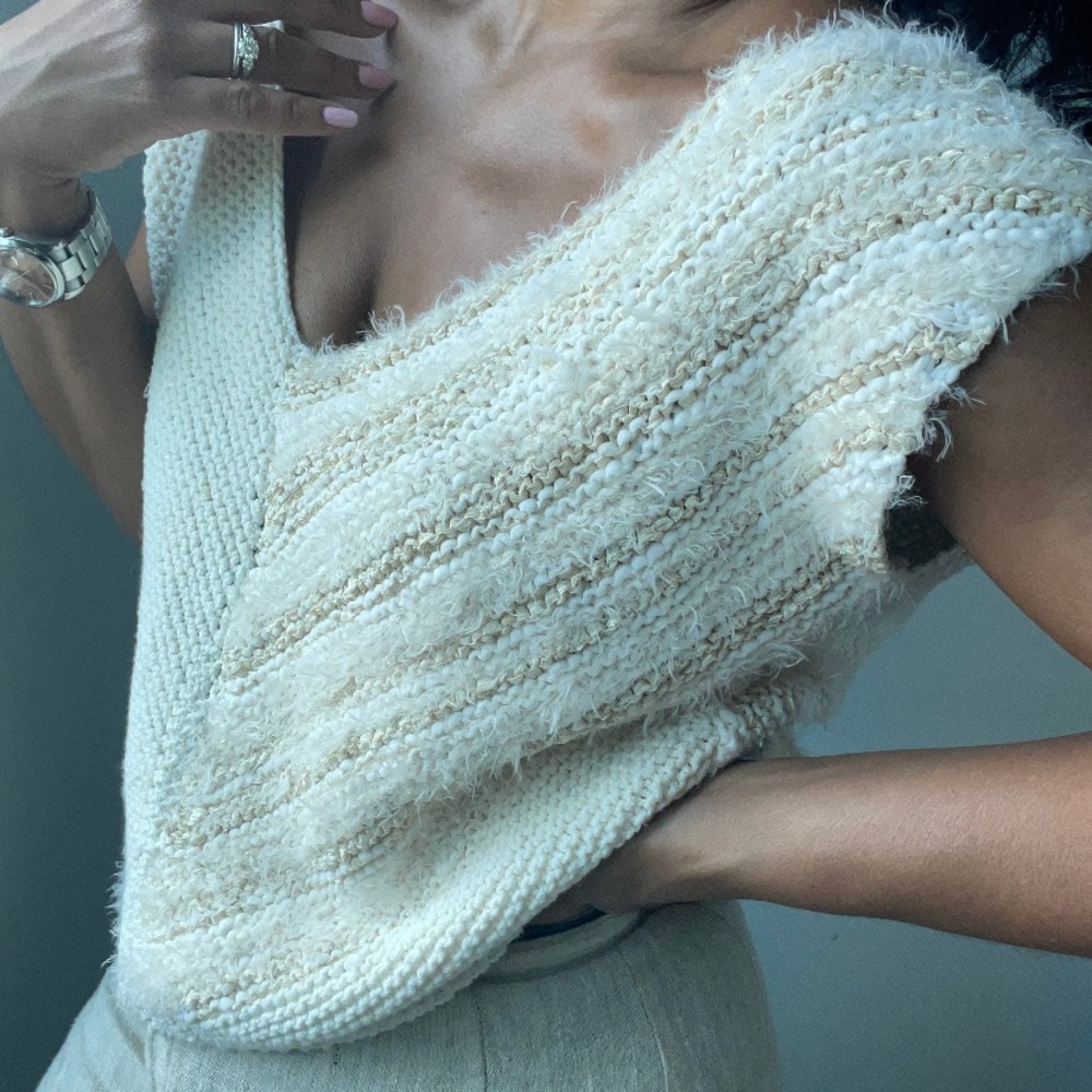 vintage nubby textured slouchy sweater